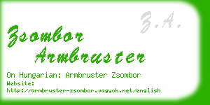 zsombor armbruster business card